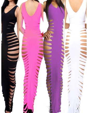 Four Colors Fashion Evening Bandage Bodycon Maxi Dress M3803