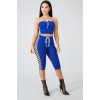 Sexy off shoulder Two Piece Set Crop Top Shorts Pants Sets m8236