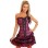 rose satin embroidered lace corset with skirt m1605f
