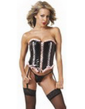 vinyl frill corset M1553