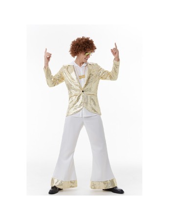 Men Cosplay Casual Dance Sequin Suit Costume Halloween Hip Hop Costume MS1732