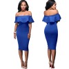 Off-shoulder Women Ruffle Dress M81092
