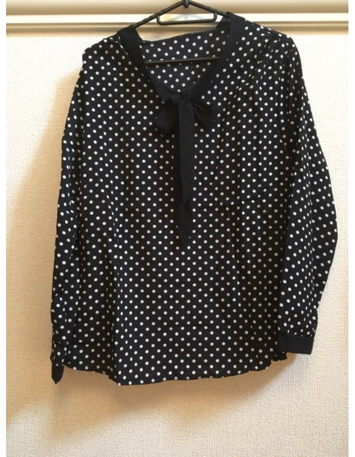 Women Chiffon Polka Dot Blouses Shirt m30410