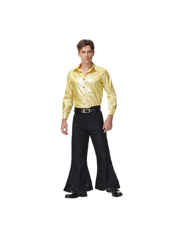 Halloween Costume Adult Retro 70s Disco Hippie Bar Nightclub Costume MS1176