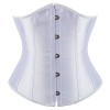 Sexy women solid satin underbust corsets plus size black white M1743