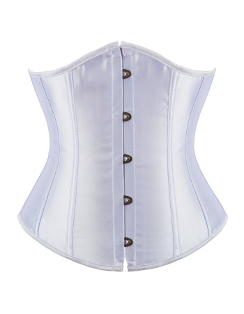 Sexy women solid satin underbust corsets plus size black white M1743