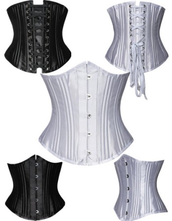 Polyester Steel Boned Hook Eye and Lace Up Closure Underbust Corset M1323