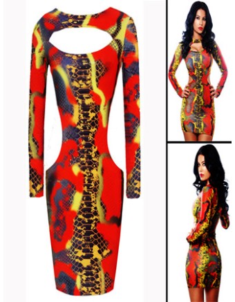 Sexy Colorful Club Party Midi Dress M2359
