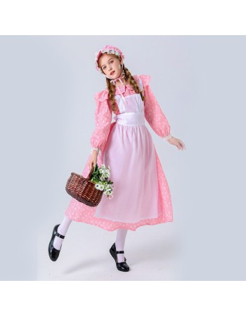 Halloween Cute Girl Long Sleeve Dress Wonderland Alice Lolita Costume YM5602