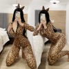 Light High Elastic Bodysuit Leopard Sexy Women Jumpsuit XX68011