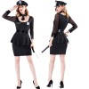 Black Mesh Police Officer Sexy Costumes m40717