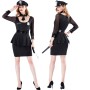 Black Mesh Police Officer Sexy Costumes m40717