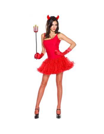 Red Sexy Devil Role Play Halloween Costume M40538