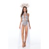 Snake Print Witch Costume Ancient Greek Mythology Medusa Cosplay MS4517