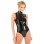 Front zip PVC leather Teddy M7019