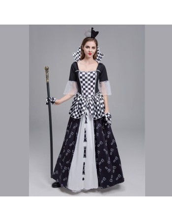 Sexy Adult Queen Dress Poker Alice In Wonderland Women Cosplay Costume M40770