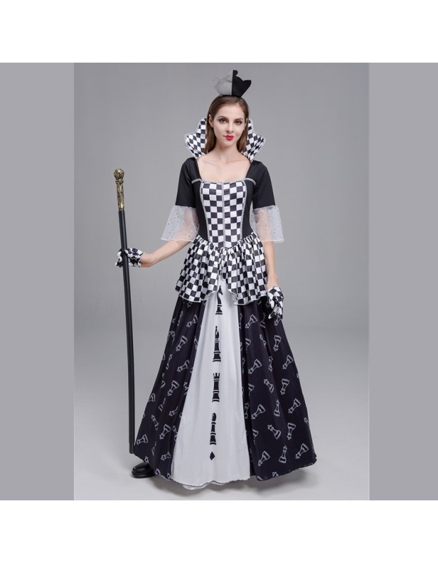 Sexy Adult Queen Dress Poker Alice In Wonderland Women Cosplay Costume M40770