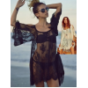 Sexy Floral Lace Open Shoulder Cover-up M5422