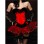 sexy red lace corset with lace skirt m1816c