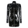 Instyle Sexy Woman Open Leather Tight Dress M7276