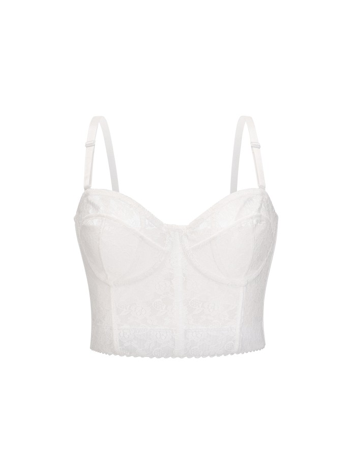 Sexy Black Transparent Bra Lace Push Up Corset Crop Tops M21971