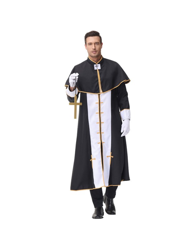 Cosplay Vampire Male Missionary Virgin Mary Priest Costume MS1734