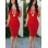 Sexy red bandage dress M30346