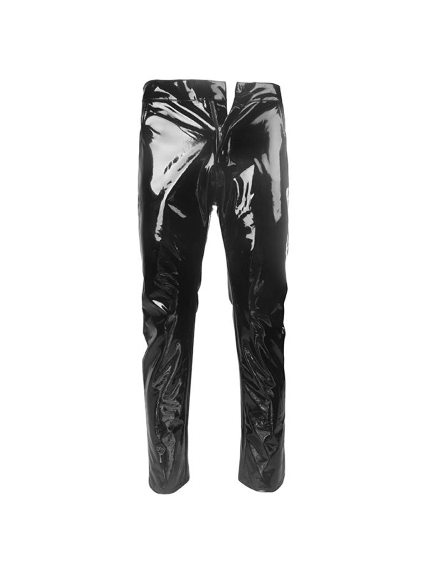 Men Casual Pants Sexy Vinyl PU Leather Scrunch Butt Leggings N6005
