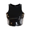 Black Women Leather Bra Tops M7273
