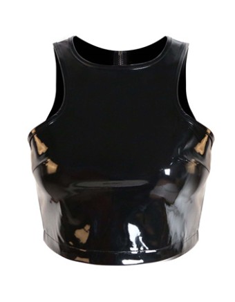 Black Women Leather Bra Tops M7273