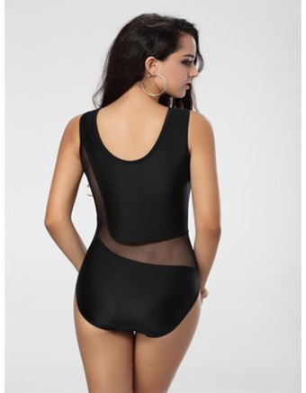 Black Mesh Highlight One-piece M5308