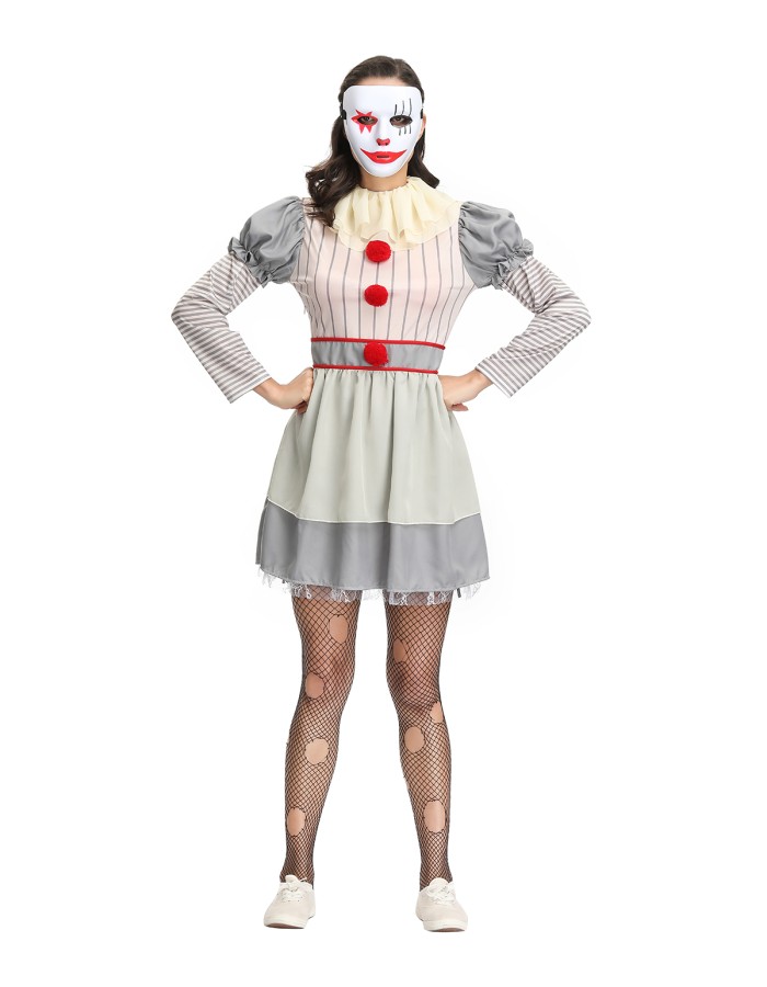 Women's Halloween Cosplay Circus Clown Costumes M40668