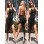 Black Halter Sexy Backless High Low Party Evening Dress M30035a