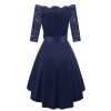3/4 Sleeve Lace Ball Gown Wedding Bridal Dovetail Vintage Dress CD1613-1