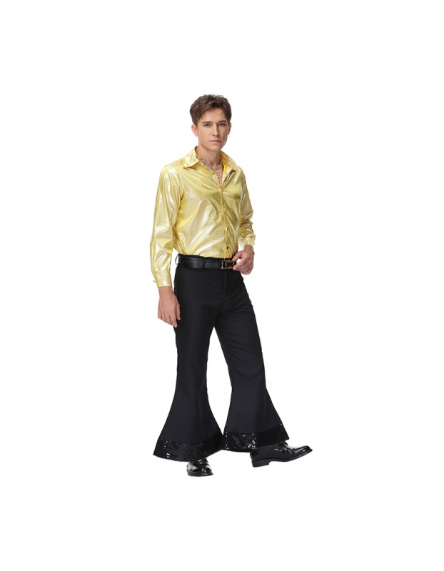Halloween Costume Adult Retro 70s Disco Hippie Bar Nightclub Costume MS1176