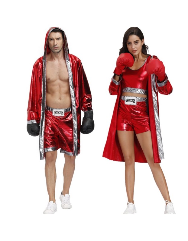 Male Female Boxer Robe Role Playing Costume Cosplay Outfits