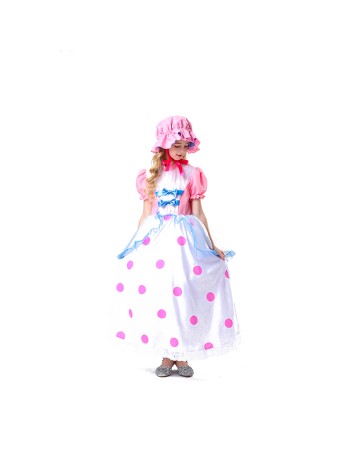Halloween Children TV Costume Pink Polka Dot Princess Girl Pink Dress YM5827