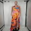 women beach dresses sexy printing maxi dress M8595