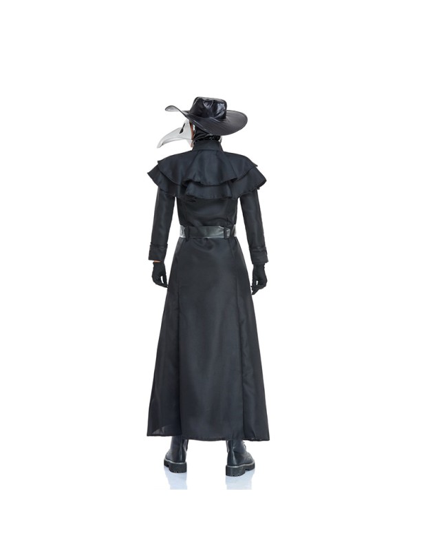 Halloween Adult Steampunk Style Plague Doctor Costume Bird Beak Mask Suit SM2011
