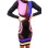 Mix Colors Long Sleeves Bandage Adult Bodycon Dress M3822