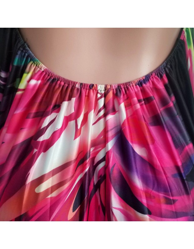 Halter Style Women Casual Loose Beach Maxi Dress M8388