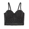 Pearl Suspender Short Shaped Top Nailed Beaded Colored Diamond Corset KN8156