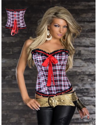 newest lace bow corset m1246