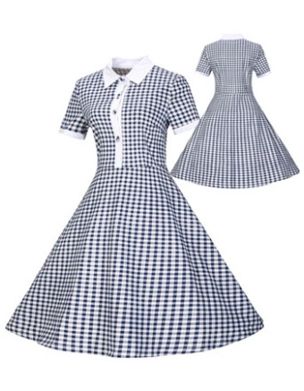 50s Summer grid dress M30325
