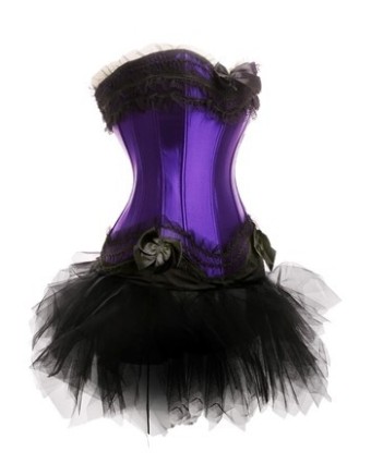 2pcs purple corset m1693d