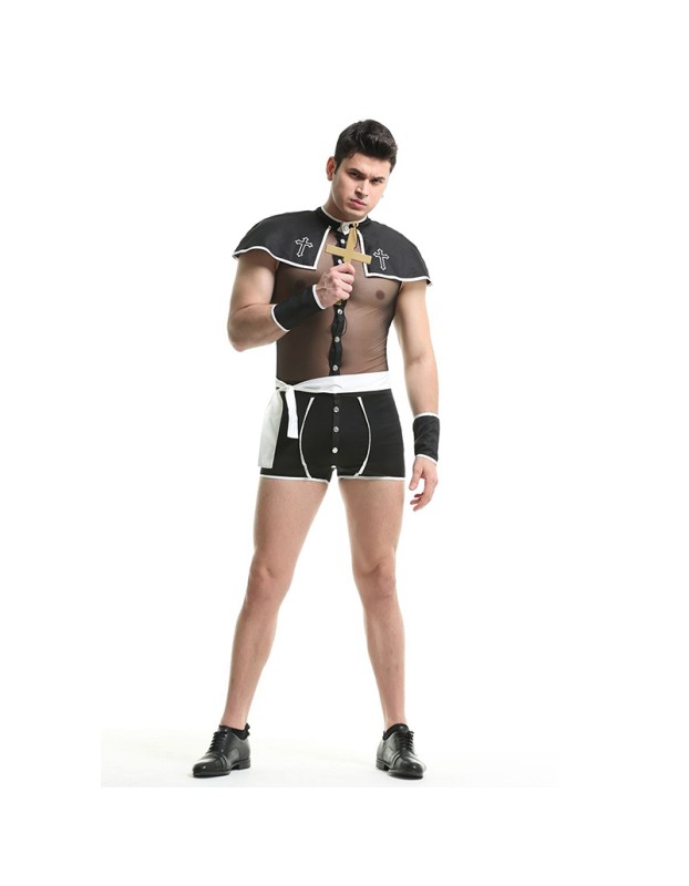 Theme Cosplay Male Missionary Sexy Club Pole Dancing Costume XY82216