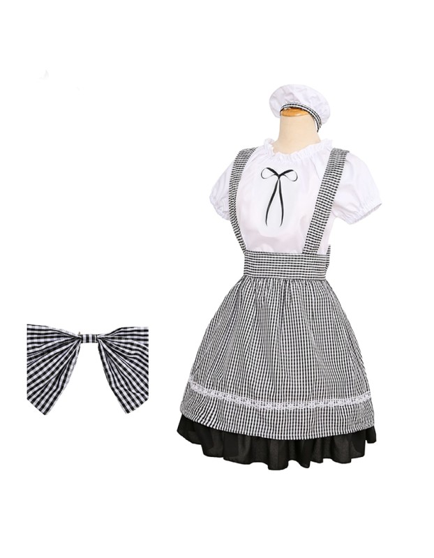 Roupas Lolita Dress Sexy Maid Costume Women XH6236