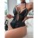 Sexy Women Jumpsuit Sexy Patent Leather Hollowed-Out Buttock Skirt YSF712