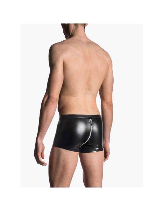 Patent Leather Zipper Black Short Pant Slim Men's Leggings Thin Nightclub N805