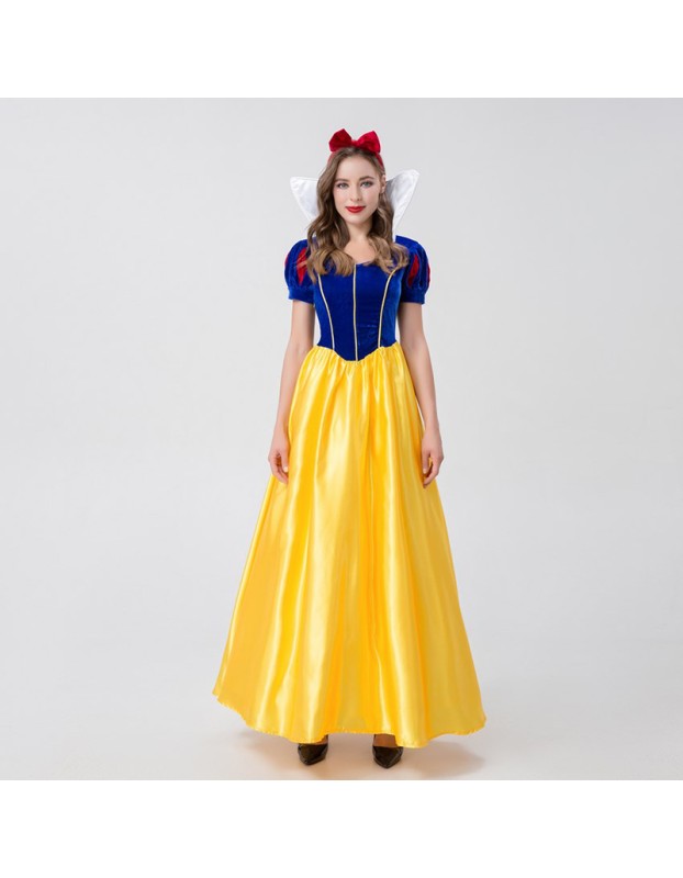 Princess Dress Show Cosplay Luxury Short Sleeved Snow White Dress YM8713